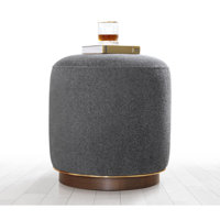 Ingun 16.5" Wide Cylinder Pouf Ottoman by East Urban Home