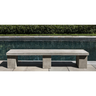 Biscayne Cast Stone Garden Bench by Campania International
