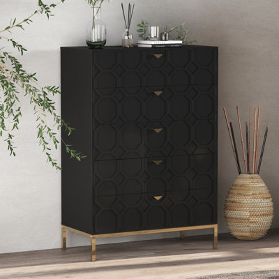 Bailes Iron 5 - Drawer Accent Chest by Willa Arlo Interiors