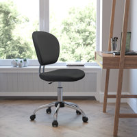 Mid-Back Swivel Mesh Office Chair with Padded Seat by Flash Furniture by Zipcode Design