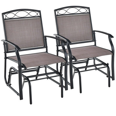 Outdoor Gliding Metal Chair by Red Barrel Studio