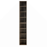 Multimedia 8-Tier Media Tower Rack, CD DVD Slim Storage Cabinet with Adjustable Shelves by Ebern Designs