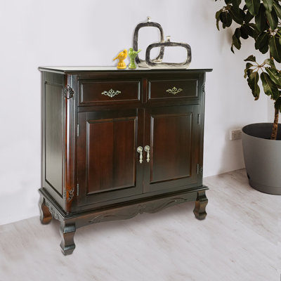 Bickman Solid Wood Accent Cabinet by Alcott Hill