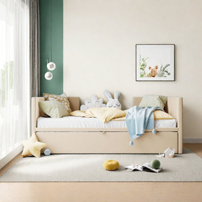 Twin Upholstered Daybed With Trundle by Latitude Run