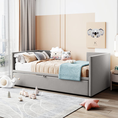 Twin Upholstered Daybed With Trundle