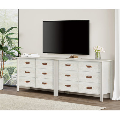 Ashae Kids Dresser With 12 Drawers, Black Bedroom Dresser For Living Room, Hallway by Lark Manor