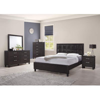 Kerrilynn Queen Upholstered Platform 5 Piece Bedroom Set by Hokku Designs