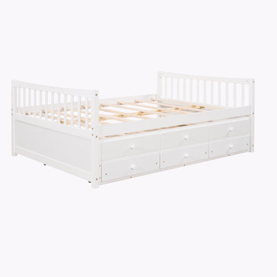 Ajavian Three Drawers Wooden Daybed with Trundle by Wildon Home