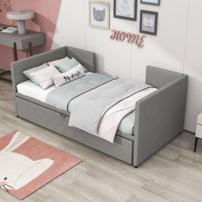 Annaclara Twin Upholstered Daybed with Twin Size Pop Up Trundle by Latitude Run