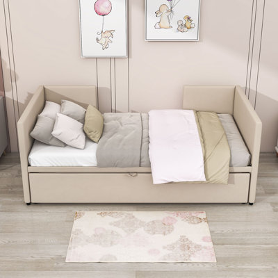 Annaclara Twin Upholstered Daybed with Twin Size Pop Up Trundle by Latitude Run
