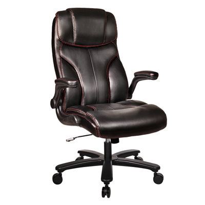 Arzoo Ergonomic Executive Chair with Headrest, Executive Office Chair Big and Tall, High Back Desk Chair with Wheels and Flip Up Arms, Lumbar Support by Latitude Run