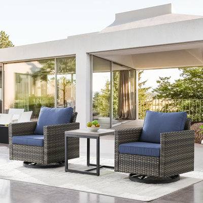 Nazime 2 Person Seating Group with Cushion by Latitude Run