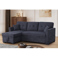 Lanajah 2 - Piece Upholstered Sectional Sofabed by Ebern Designs