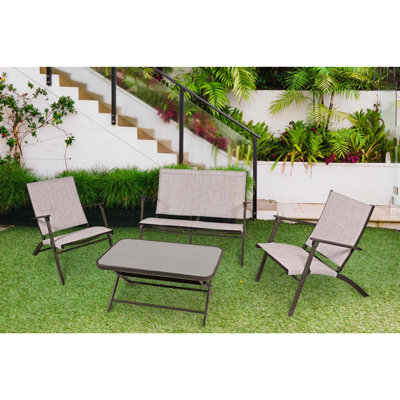 Hartzel Rectangular 4 - Person 35.25" Long Steel Camping Table by Hokku Designs