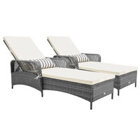 Amelius 79" Long Reclining Single Chaise with Cushions by Red Barrel Studio