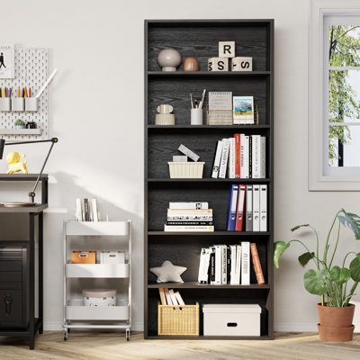 70.8" H x 23.8" W Standard Bookcase 6 Tiers Tall with Storage for Living Room, Home Office by 17 Stories