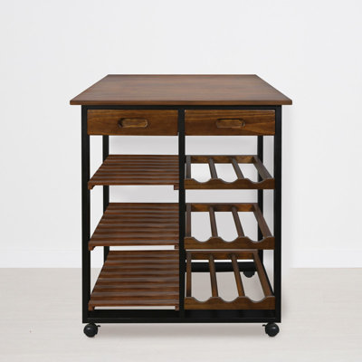 Killough Solid Wood Bar Cart by 17 Stories