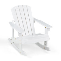 Aaleeyah Fir Rocking Outdoor Kid Adirondack Chair by Highland Dunes