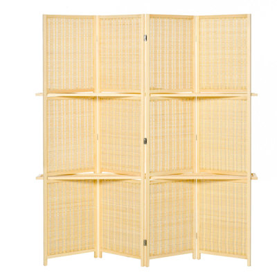 Aallaya 70.75" W x 70.75" H 4 - Panel Folding Room Divider by Highland Dunes