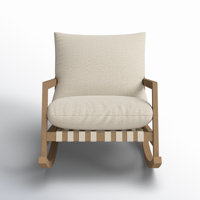 Copley Outdoor Rocking Solid Wood Chair with Cushions by Joss & Main