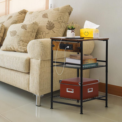 Aadit End Table with Storage and Built-In Outlets by 17 Stories