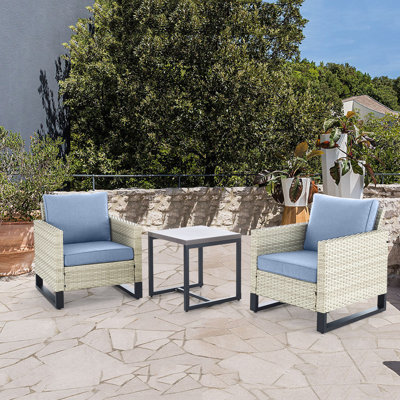 Ingvald 2 - Person Outdoor Seating Group with Cushions
