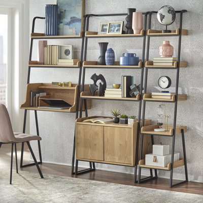 Cessnock 72.8" H x 15.8" W Steel Ladder Bookcase
