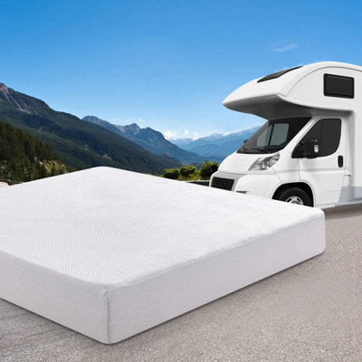 Alwyn Home Pacifica White RV Memory Foam MattressMedium Firm Feel, Breathable Memory Foam, Certified Safe Foams & Fabric, Mattress in A Box