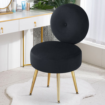 Noehly Upholstered Velvet Accent Stool Vanity Chair by Mercer41