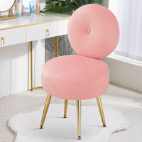 Noehly Upholstered Velvet Accent Stool Vanity Chair by Mercer41