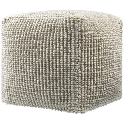Amald 18" Wide Square Pouf Ottoman by Beachcrest Home