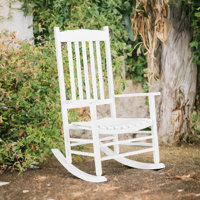 Outdoor Amall Rocking Solid Wood Chair by Beachcrest Home
