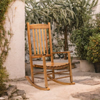 Outdoor Amall Rocking Solid Wood Chair by Beachcrest Home