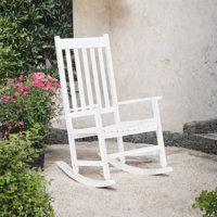 Outdoor Bello Rocking Solid Wood Chair by Beachcrest Home