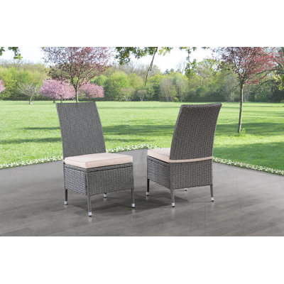 Matildia Patio Dining Side Chair with Cushion by Red Barrel Studio