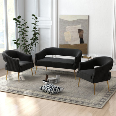 Chynna 3 - Piece Living Room Set by Everly Quinn