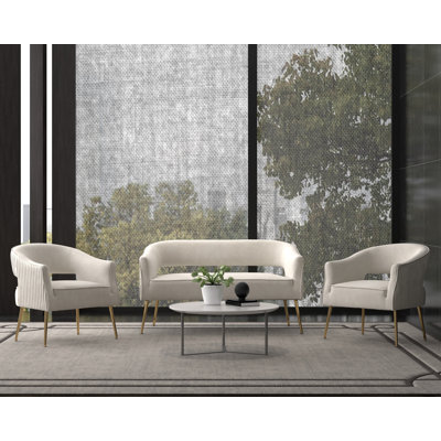 Chynna 3 - Piece Living Room Set by Everly Quinn
