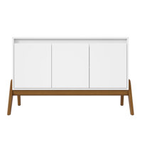 Gales 49" Solid Wood Sideboard with 4 Shelves by Manhattan Comfort