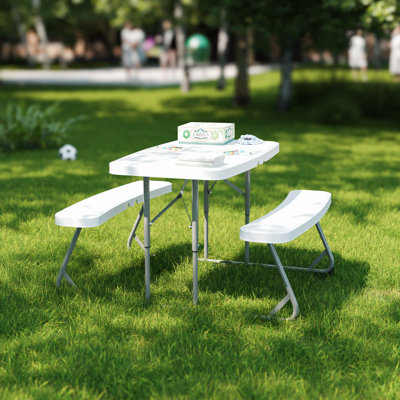 Indoor/Outdoor Commercial Grade Kids Folding Picnic Table with Benches by Zoomie Kids