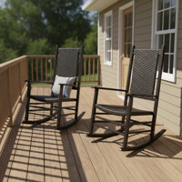 Aleatha Porch Rocker with Weather-Resistant Back (Set of 2) by Wildon Home