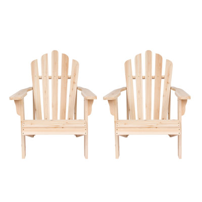Adiraica Solid Wood Outdoor Adirondack Chair by Rosecliff Heights