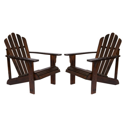 Adiraica Solid Wood Outdoor Adirondack Chair by Rosecliff Heights