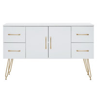 Decorah Barber Beauty Station Styling Station Makeup Vanity Cabinet for Salon by Everly Quinn