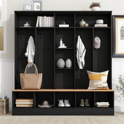 Yomaly Hall Tree with Bench and Shoe Storage by Gracie Oaks
