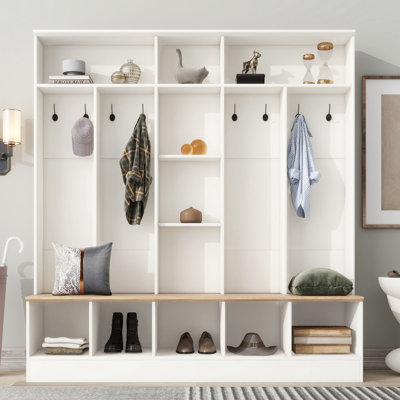 Yomaly Hall Tree with Bench and Shoe Storage by Gracie Oaks