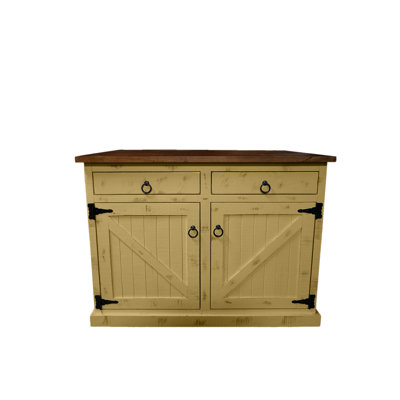 Rolling Kitchen Island with Solid Wood Top by Gracie Oaks