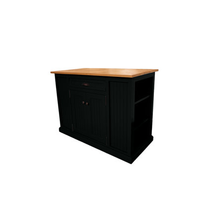 Assil Rolling Kitchen Island with Solid Wood Top by Wildon Home