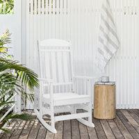 Abrahms HDPE Outdoor Rocking Chair by Highland Dunes