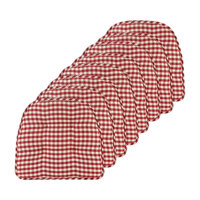Non-Slip Gingham Dining Room And Kitchen Seat Cushions, 16 X 15 X 2 Inches, Set of 8 by Gracie Oaks