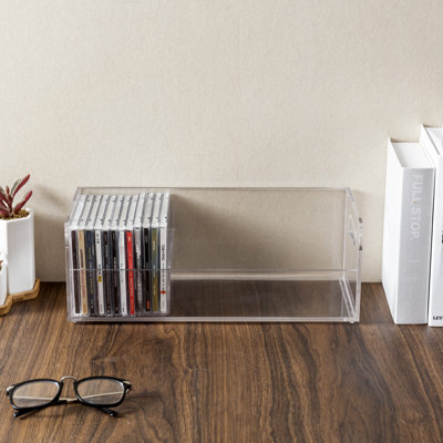 Acrylic Stackable Multimedia Tabletop CD Storage by Wrought Studio